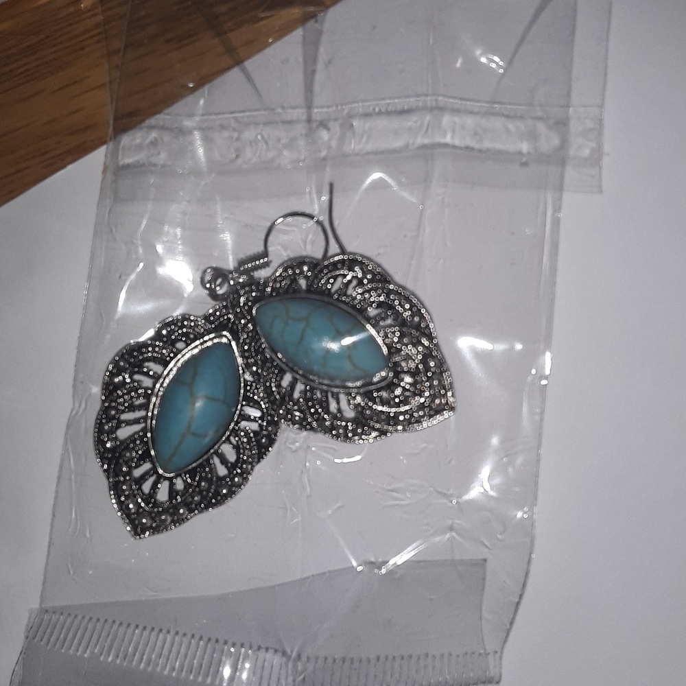 Turquoise earrings from Cheekys Boutique